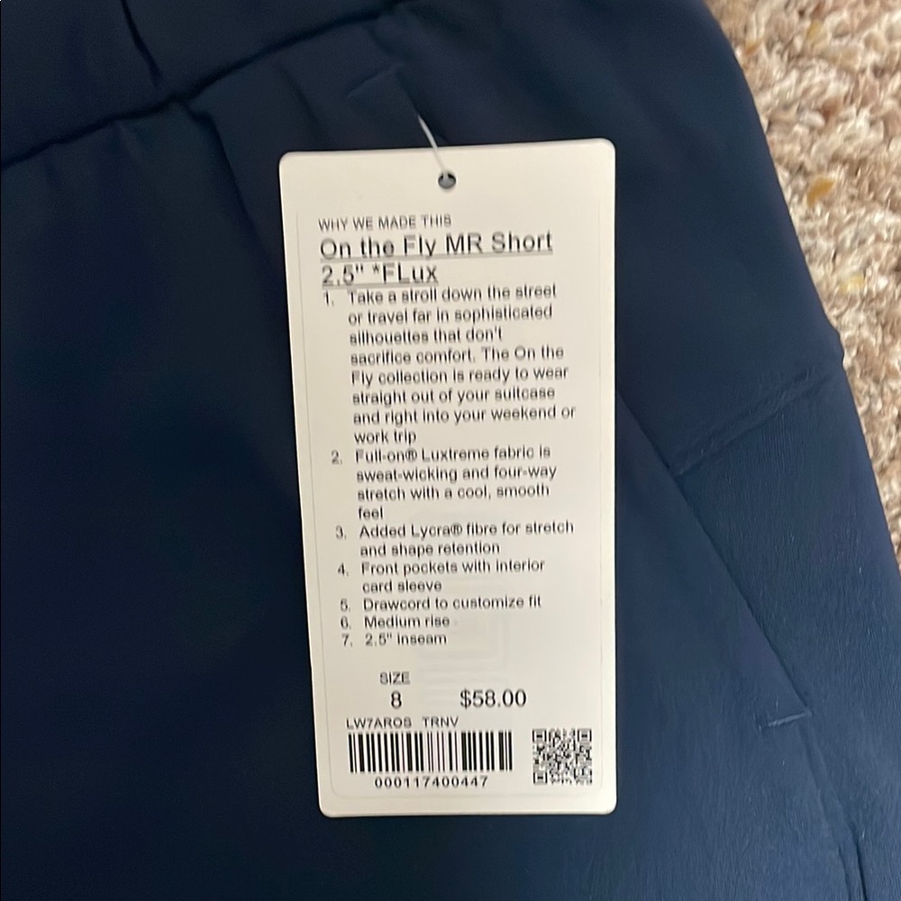 Lululemon Athletica Navy Blue Athletic Shorts - Picture 3 of 6